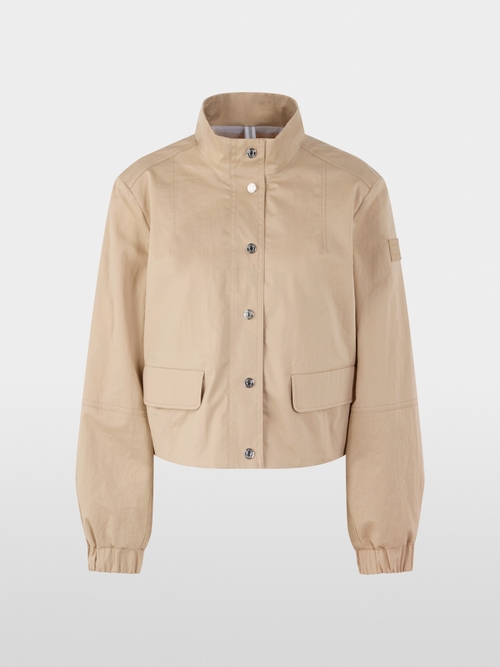 Short cotton jacket with mesh lining