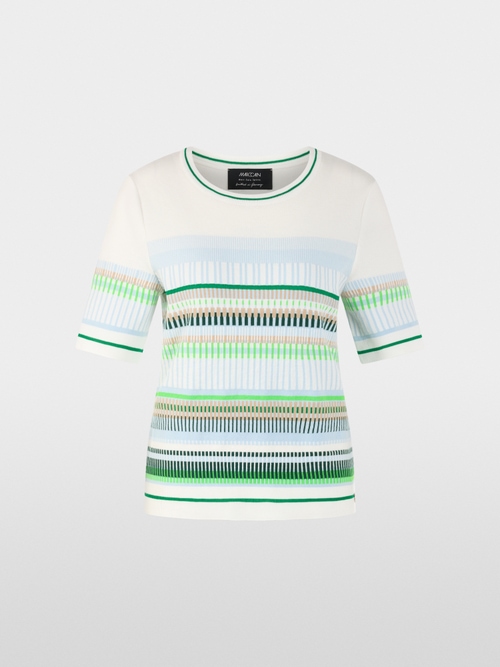 Fine-knit jacquard jumper