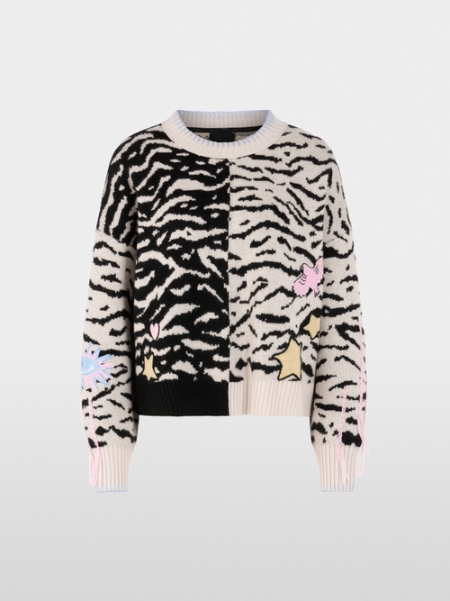 Pull à imprimé animalier