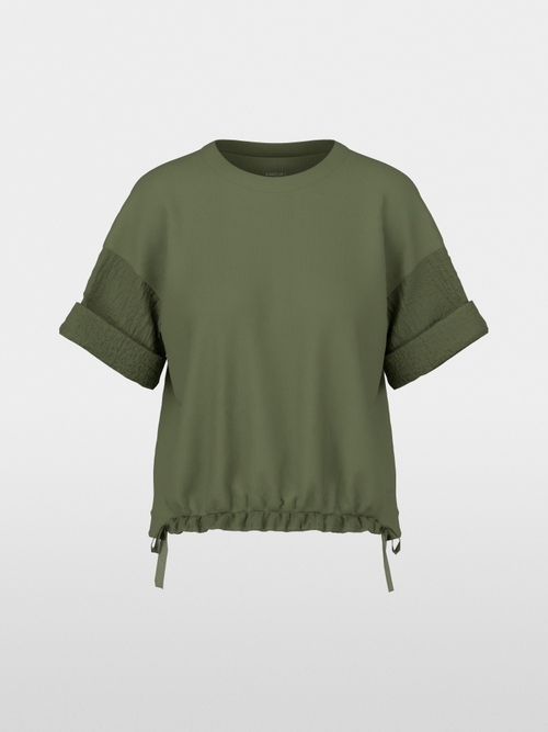 Materials mix T-shirt