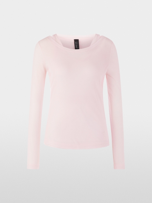 Ribbed long-sleeved shirt