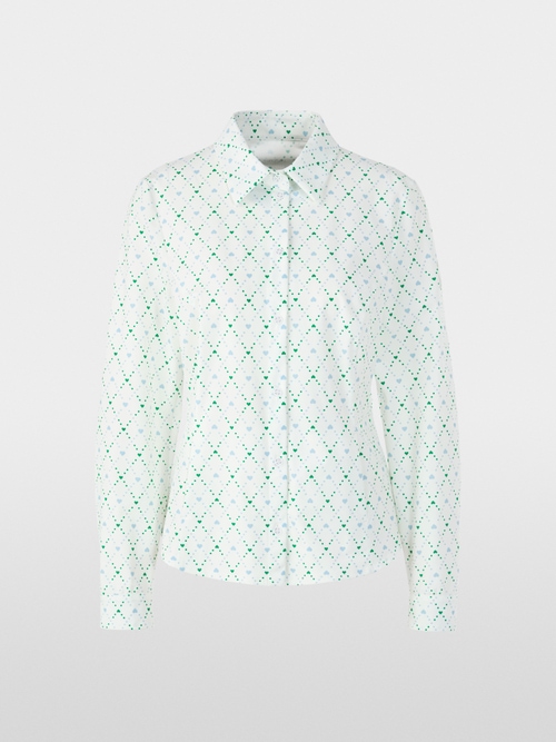 Stretch blouse with heart print