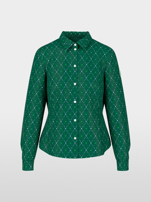 Stretch blouse with heart print