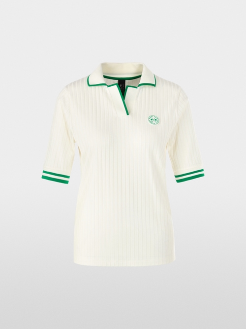 Ribbed polo shirt