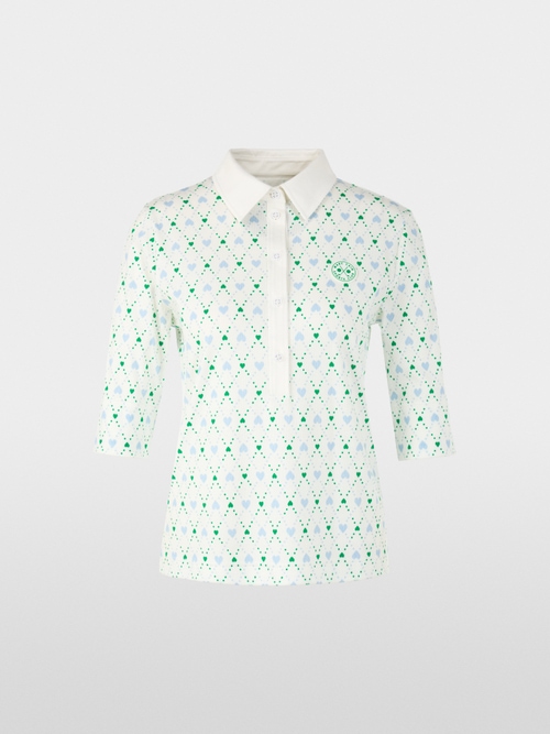 Polo shirt with heart print