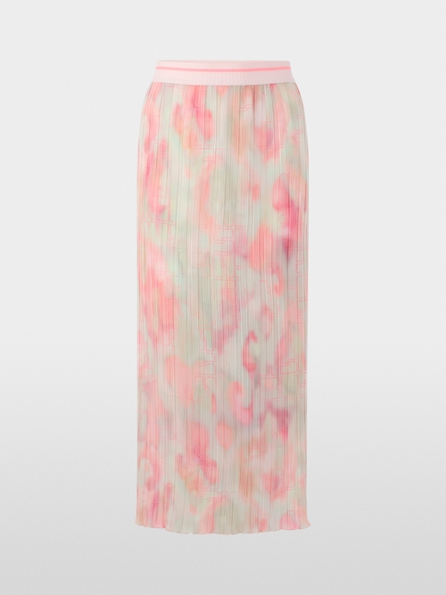 Patterned pleated skirt