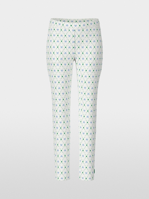 SOFIA heart print scuba jersey trousers
