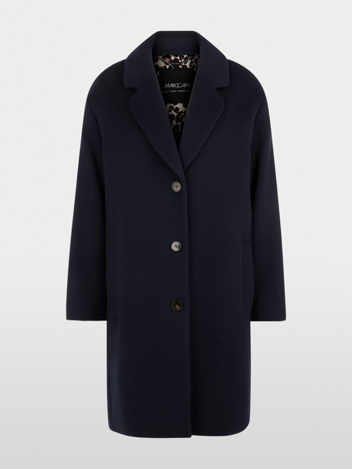 Coat in new wool with cashmere