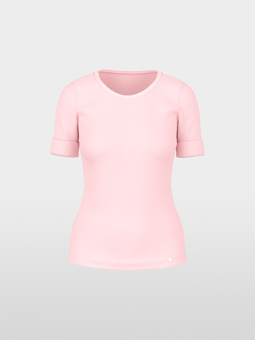 Stretch cotton shirt with half sleeves