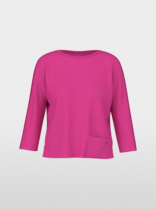 T-shirt en coton stretch à manches 3/4