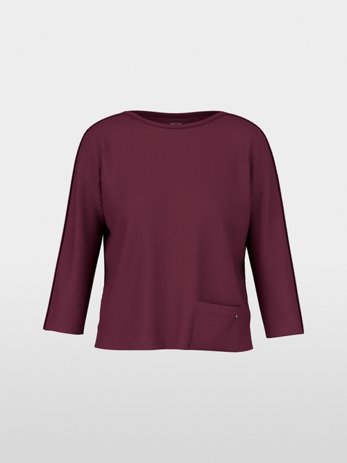 Stretch cotton shirt with 3/4 sleeves