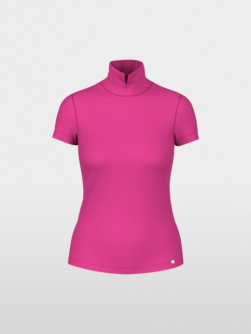 T-shirt à col montant en coton stretch