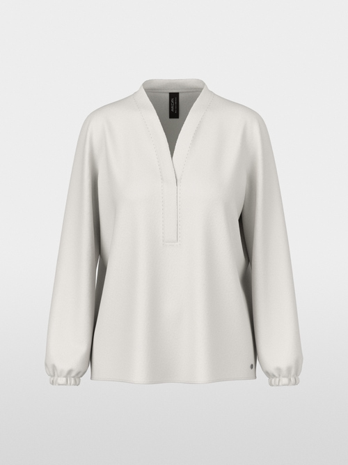 Loose-fitting blouse with V-neck