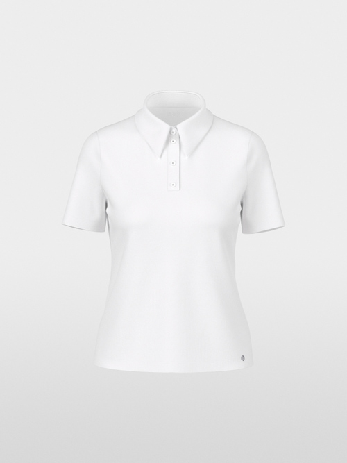 Stretch cotton polo shirt