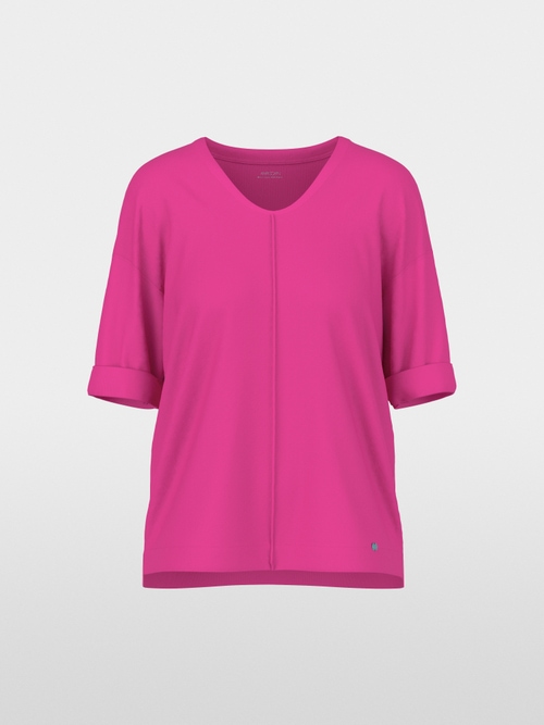 Materials mix blouse-style shirt
