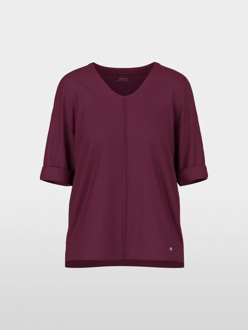 Materials mix blouse-style shirt