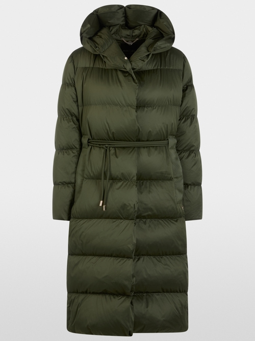 Long down coat with hood