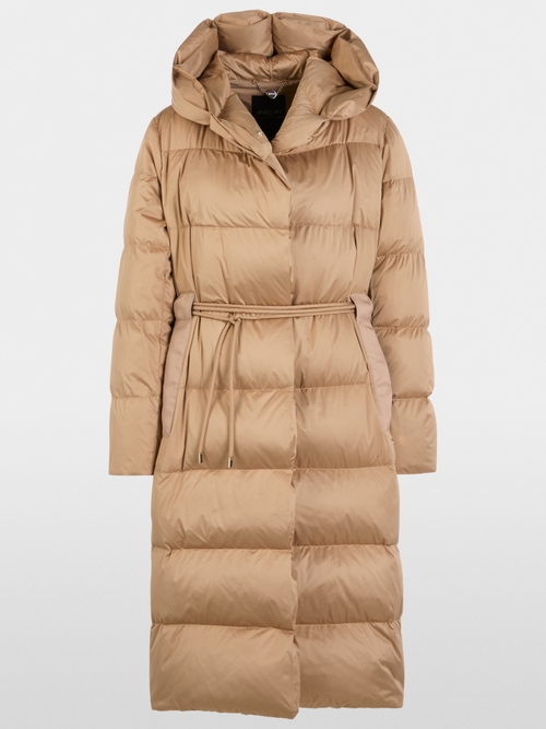 Long down coat with hood
