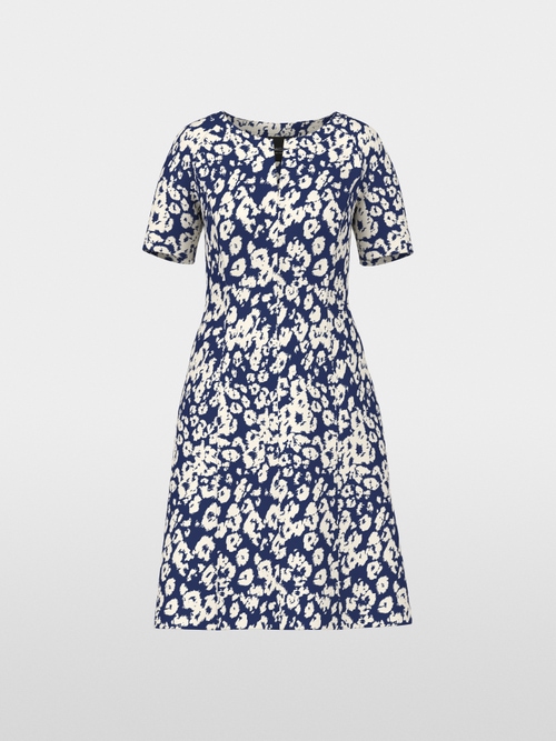 Short dress with all-over print