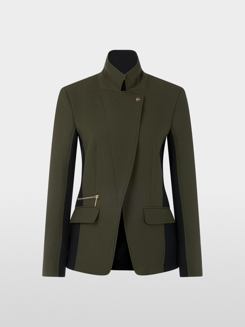 Blazer with contrasting stripes