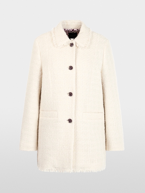 Bouclé jacket with fringing
