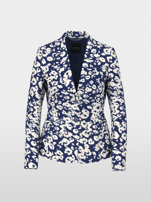 Fitted blazer with print