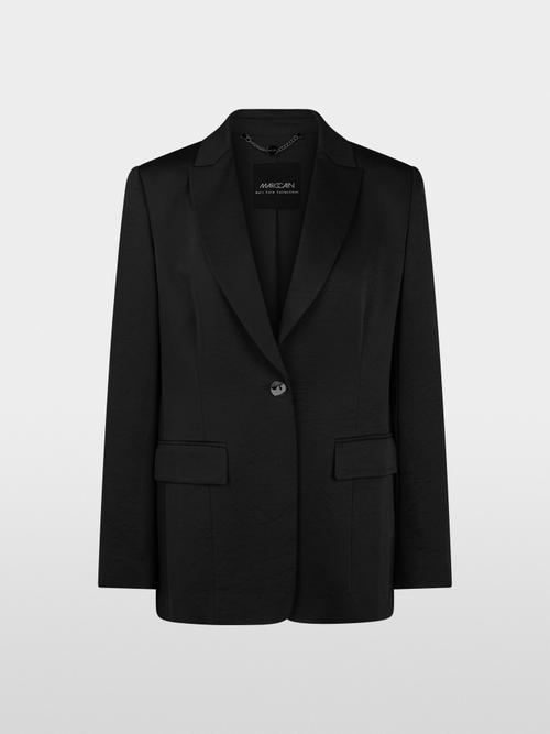 Blazer en satin avec bouton argenté