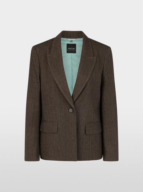 Blazer with herringbone pattern