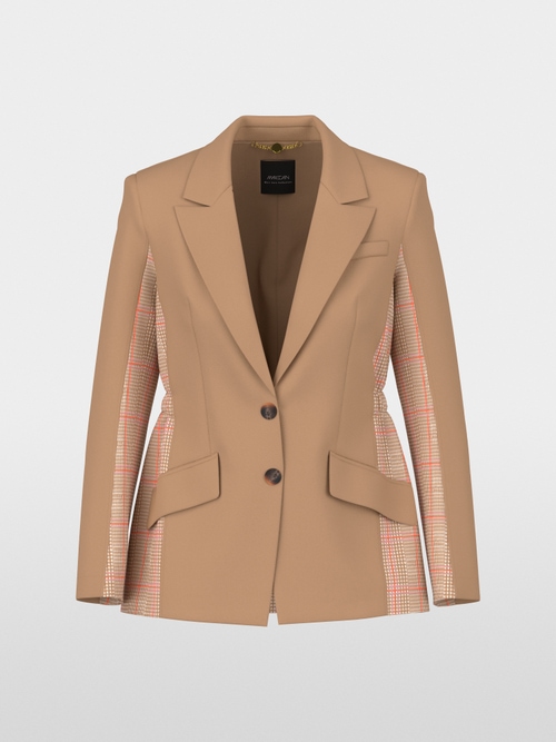 Two-button blazer with checked pattern