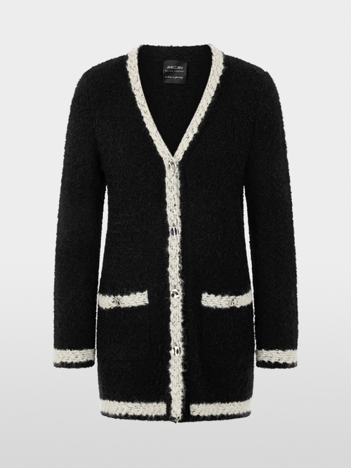Cardigan bouclé tricoté en Allemagne