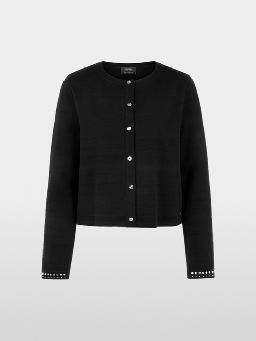 ‘Knitted in Germany’ cardigan w/ studs