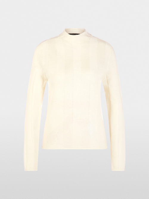 Slim-fit jumper with stand-up collar