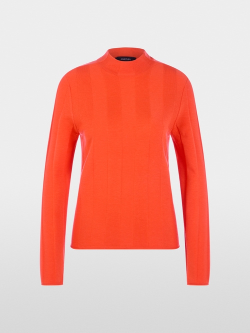 Slim-fit jumper with stand-up collar