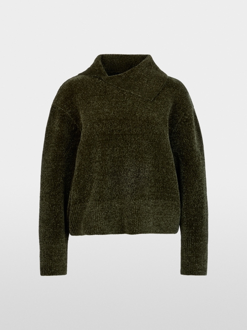 Chenille yarn turtleneck jumper