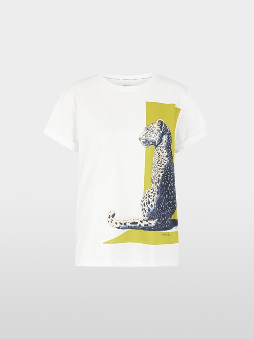T-shirt with leopard print