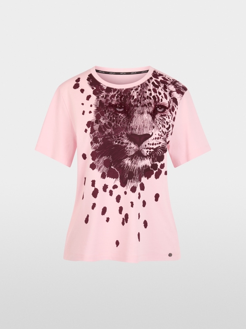 T-shirt with leopard print