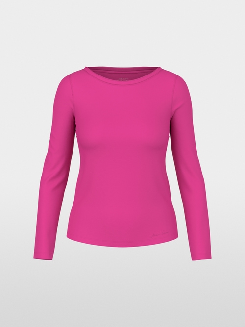 Shirt with silk neck trim