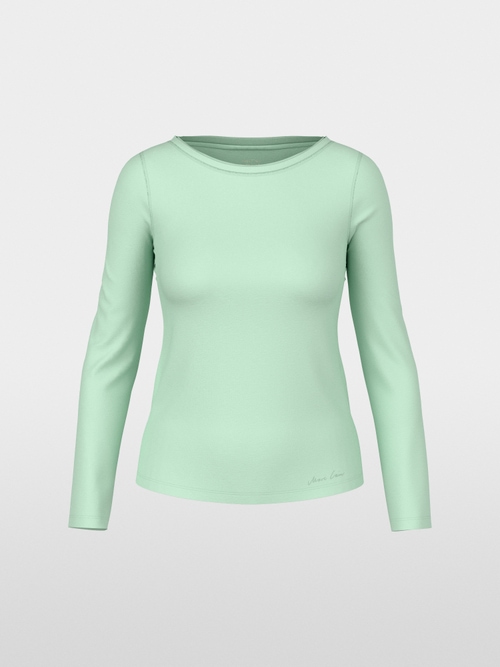 Shirt with silk neck trim