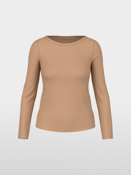 Shirt with silk neck trim