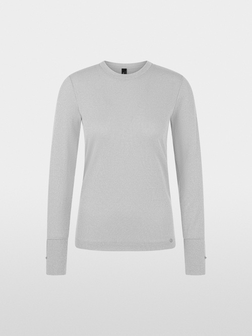 Long-sleeved lurex shirt