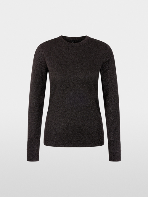 Long-sleeved lurex shirt