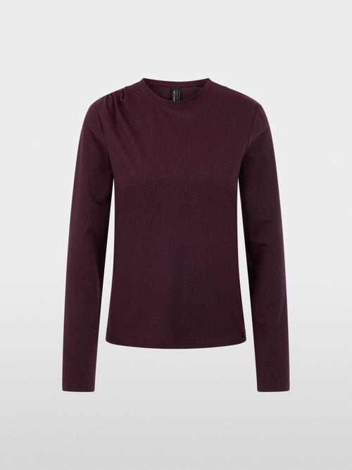 Fitted shirt with lurex