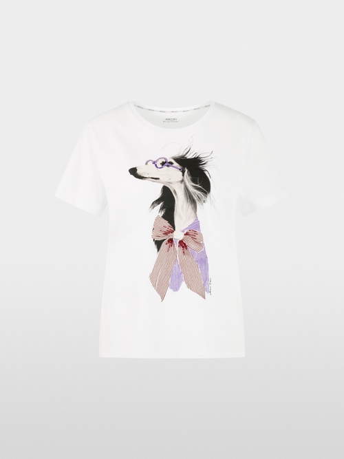 T-shirt avec imprimé chien et détails