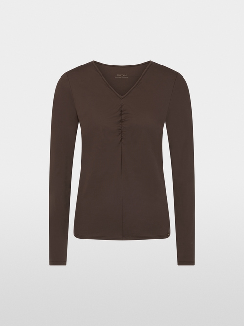 Refined long-sleeved stretch top