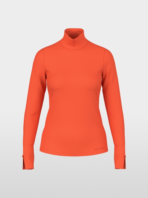 Basic shirt with stand-up collar