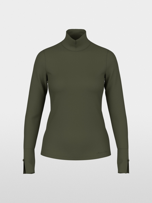 Basic shirt with stand-up collar