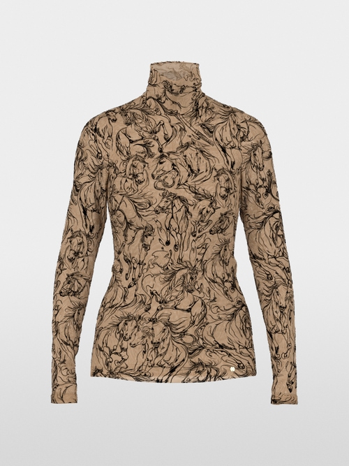 Shirt with velvet flocking