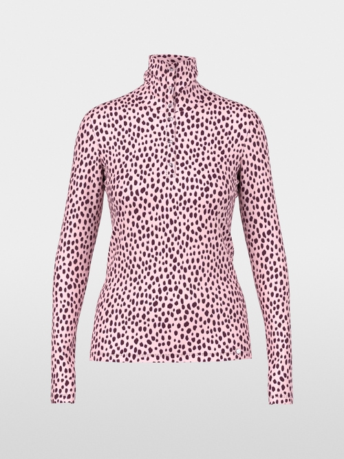 Long-sleeved shirt with polka dot print