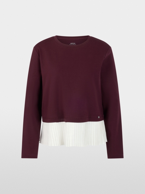 Shirt with pleated flounce detail