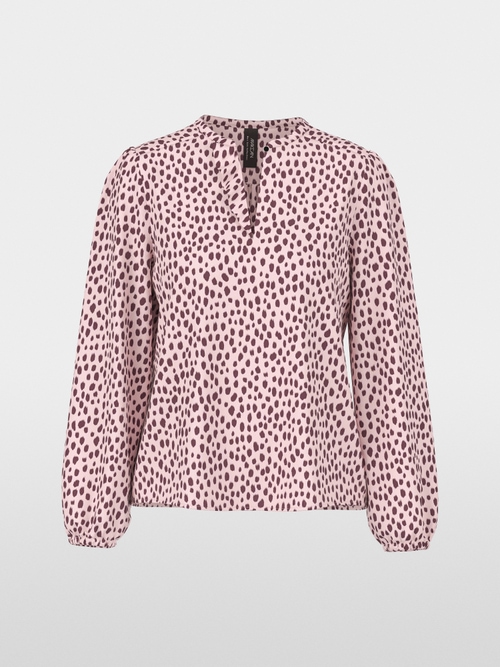 Blouse with polka dot print